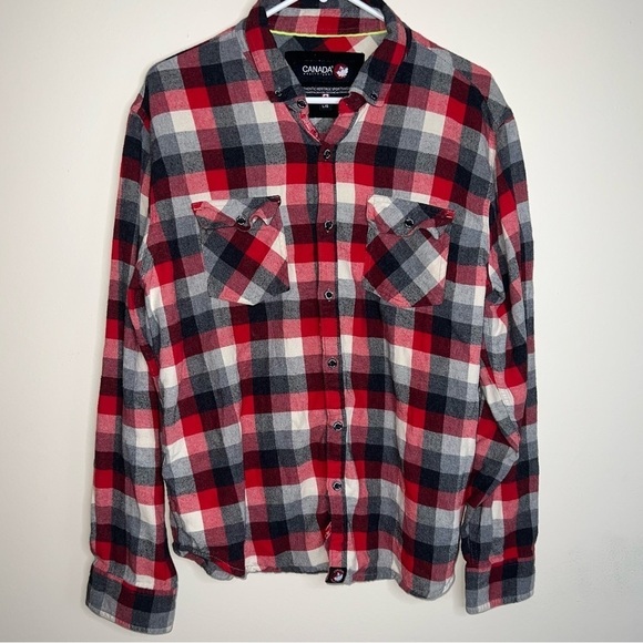 Canada Weather Gear Men’s Buffalo Checked Flannel Button Down Size Large - Picture 8 of 8